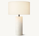 SAREZZO STONE CYLINDRICAL TABLE LAMP