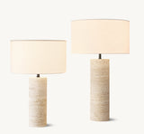 SAREZZO STONE CYLINDRICAL TABLE LAMP