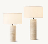 SAREZZO CYLINDRICAL STONE TABLE LAMP