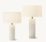 SAREZZO STONE CYLINDRICAL TABLE LAMP