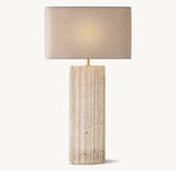 TALLADO CLASSICO TRAVERTINE CONVEX TABLE LAMP