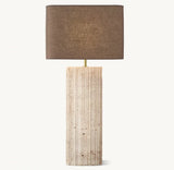 TALLADO CLASSICO TRAVERTINE CONVEX TABLE LAMP