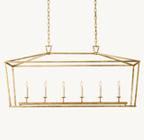19TH C. ENGLISH OPENWORK RECTANGULAR CHANDELIER 54"