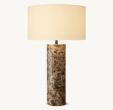 SAREZZO CYLINDRICAL STONE TABLE LAMP