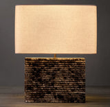 TALLADO EMPERADOR WIDE RECTANGULAR TABLE LAMP