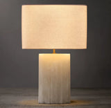 TALLADO ALABASTER CONVEX ACCENT TABLE LAMP