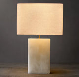 TALLADO ALABASTER RECTANGULAR TABLE LAMP