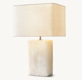 TALLADO ALABASTER RECTANGULAR TABLE LAMP