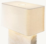 TALLADO ALABASTER WIDE RECTANGULAR TABLE LAMP