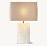 TALLADO ALABASTER CONVEX ACCENT TABLE LAMP