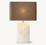 TALLADO ALABASTER CONVEX ACCENT TABLE LAMP