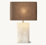 TALLADO ALABASTER RECTANGULAR TABLE LAMP