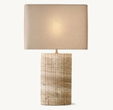 TALLADO TIZIANO TRAVERTINE CONVEX ACCENT TABLE LAMP