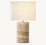 TALLADO TIZIANO TRAVERTINE CONVEX ACCENT TABLE LAMP