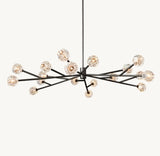 BOULE DE CRISTAL CLEAR GLASS ROUND CHANDELIER 72"