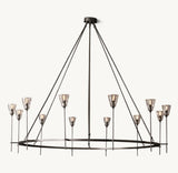TORCHE DE VERRE ROUND CHANDELIER 70"