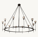 TORCHE DE VERRE ROUND CHANDELIER 70"