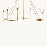 TORCHE DE VERRE ROUND CHANDELIER 70"