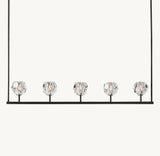 BOULE DE CRISTAL CLEAR GLASS LINEAR CHANDELIER 48"