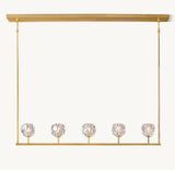 BOULE DE CRISTAL CLEAR GLASS LINEAR CHANDELIER 60"