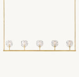 BOULE DE CRISTAL CLEAR GLASS LINEAR CHANDELIER 48"