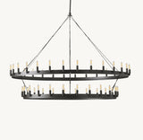 CAMINO VINTAGE FILAMENT TWO-TIER CHANDELIER 63"
