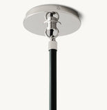 BISTRO GLOBE MILK GLASS CHANDELIER 42"