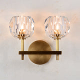 Balle Be Crystal Sconce 2 Lights Brass