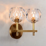 Balle Be Crystal Sconce 2 Lights Brass