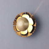 Flower Wall Sconce With Brass Shades