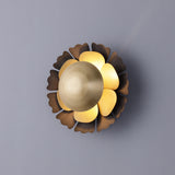 Flower Wall Sconce With Brass Shades