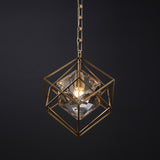 Callahan Single Crystal Brass Pendant