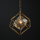 Callahan Single Crystal Brass Pendant