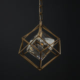 Callahan Single Crystal Brass Pendant